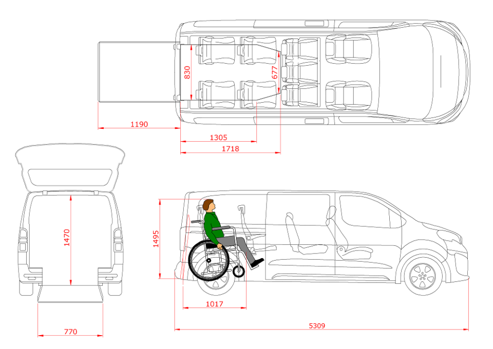 Ширина заднего места. Peugeot traveller габариты салона. Габариты багажника Peugeot traveller. Габариты Ситроен СПЕЙСТУРЕР. Пежо Тревеллер габариты салона.